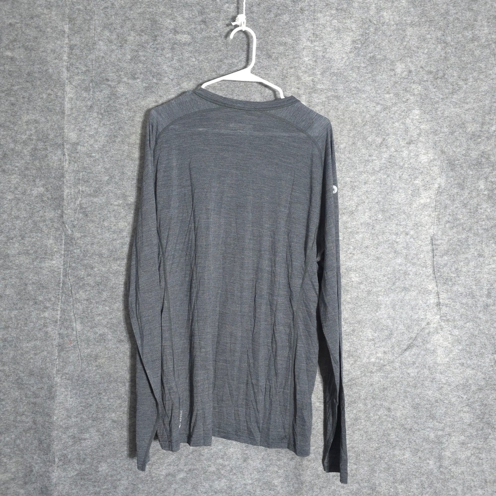Smartwool Active Mens 2XL Gray Merino Wool Blend Long Sleeve Performance Shirt - Picture 2 of 11